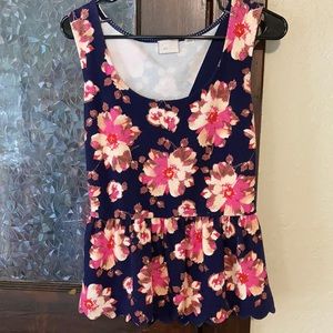 Anthropologie floral tank top